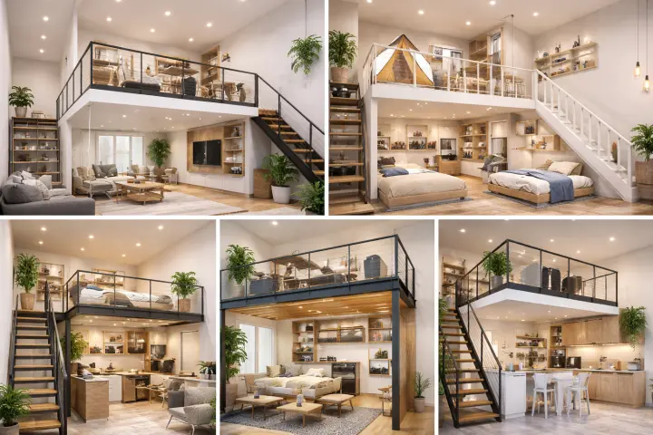 Mezannine Ruang Rumah Estetik di Sumur Bandung